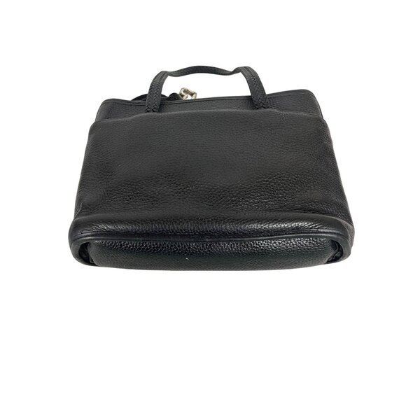 Brighton Black Leather Crocodile Print Embossed Satchel Bag - Picture 5 of 15